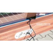 Banc durable et connecté avec lumière d’ambiance et options de connectivité