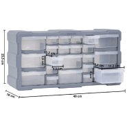 Vidaxl organisateur multi-tiroirs avec 22 tiroirs 49x16x25,5 cm 147584_7