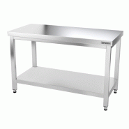 Tables Inox centrales Premium avec Etagère - P 600 mm | Ggm - 1000_7