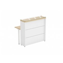 Banque d'accueil classique et fonctionnelle WELLO - Modules personnalisables et finitions modernes