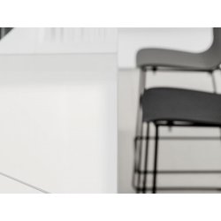 Banque d'accueil éclairée au design moderne et épuré - DV703 QUBO - Conception modulaire avec éclairage LED intégré