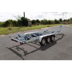 7m80-2m20 3x1350kg - VLEMMIX - Remorque Porte-Bateau