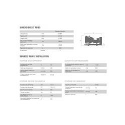 Groupe électrogène industriel triphasé 2295 kVA - GTW-2295 T5 - 50 Hz - Diesel - Mitsubishi - Genelec