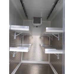 Remorque frigorifique double essieu 1300 kg - RAPHA 19 - dimensions 2m42x1m28x1m70 - température 0 à 5°C