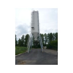 Silo industriel sur pieds écartés - châssis galvanisé à 4 pieds - boulonnerie en acier galvanisé - capacité jusqu'à 200 m3