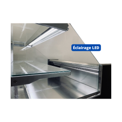 Vitrine réfrigérée traditionnelle VALOA - EINF 937, 937 mm x 1040 mm, -1°C à +5°C, LED, plexi coulissant