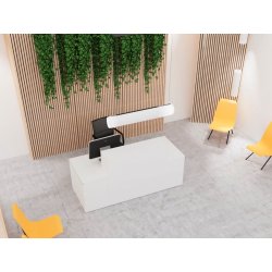 Banque d'accueil professionnel NEW PANO - design modulable avec accessoires personnalisables