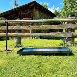 Tournebroche XXL pour méchoui - rôtissoire en acier inoxydable pour porc, agneau, poulet - capacité 40kg - hauteur ajustable