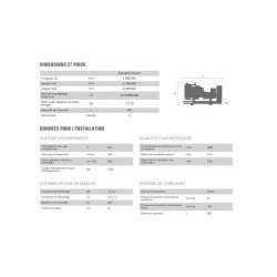 Gtw-1550 T5 - Groupe électrogène industriel triphasé 50 Hz - Genelec - 1564 kVA - MITSUBISHI