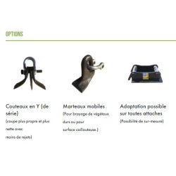 Epareuse Série DA renforcé pour mini-pelle