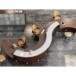 Banque d'accueil modulaire GLASS - Design moderne avec modules personnalisables et finitions variées