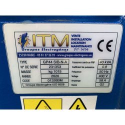 Groupe électrogène d'occasion - BAUDOUIN - 44 KVA