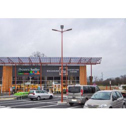 Mât d'éclairage public cylindro-conique ICAP en acier S-235-JR galvanisé à chaud - coloris en option
