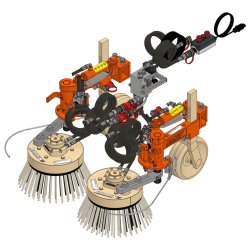 Herse rotative modulaire avec brosses de désherbage - compatible intercep Braun LUV et support pivotant mécanique modulaire