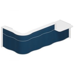 Banque d'accueil moderne et élégante WAVE - Design ondulé et configurations personnalisées