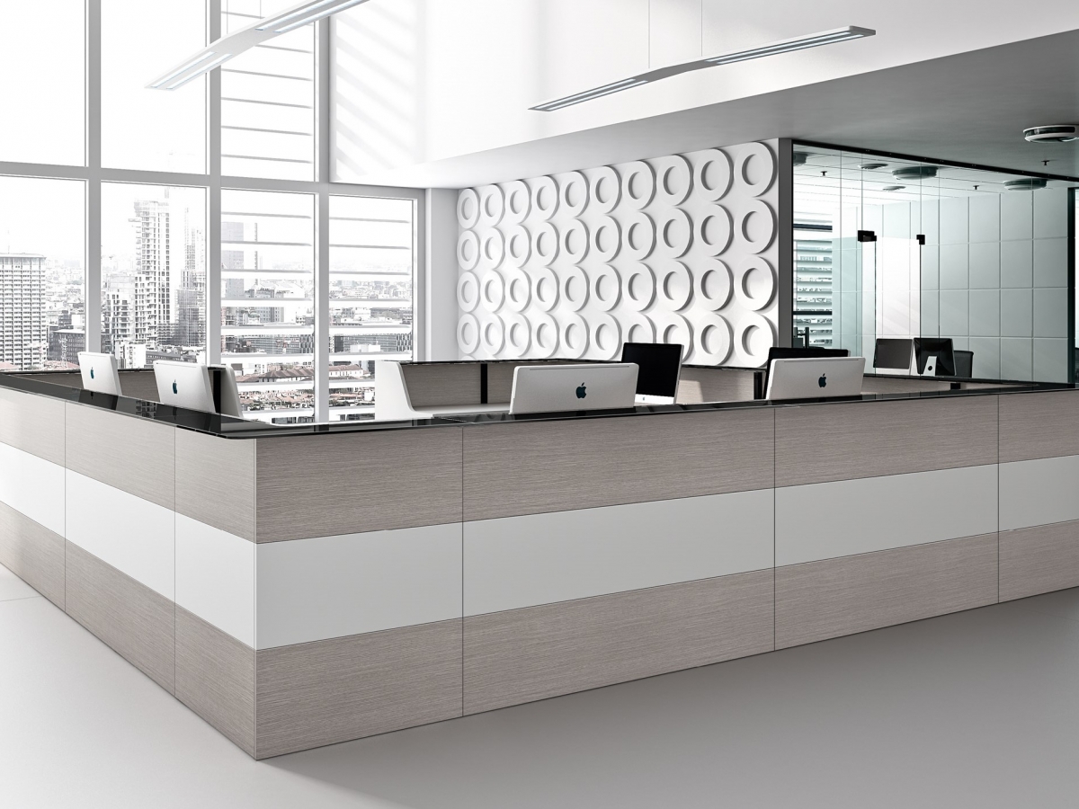 Banque d'accueil modulable et personnalisable - PROGRESS - Design élégant et matériaux haut de gamme_8