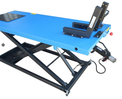 Plateforme élévatrice pour motos avec bloc roue avant inclus