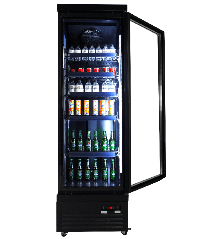 Réfrigérateur 1 porte en verre noir ceb-500r bl l620 7526.0100 COMBISTEEL_8