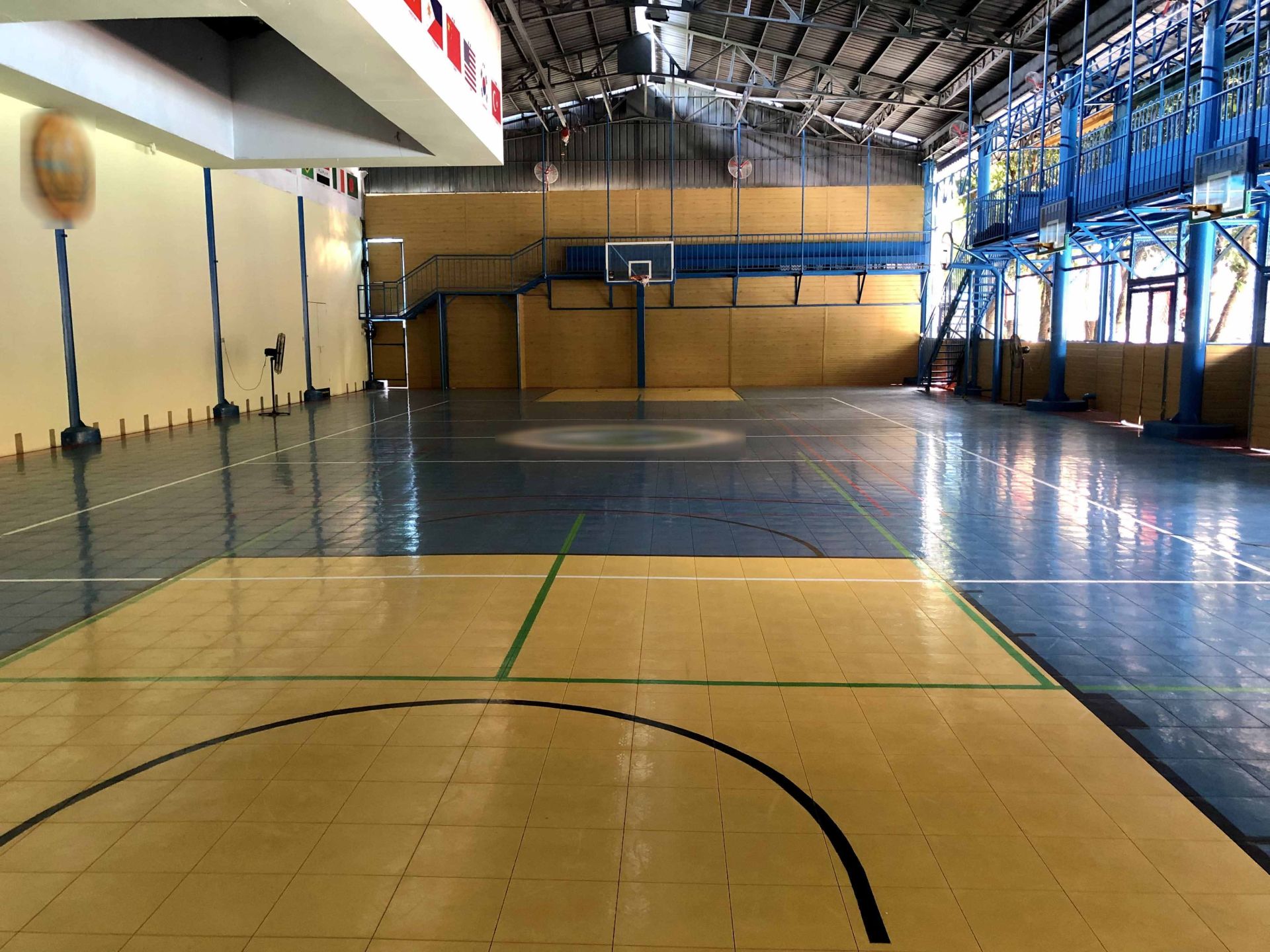 Dalle personnalisable Parquet Pro - Revêtement lisse pour gymnase intérieur professionnel - Imitation parquet avec système d'amorti_0