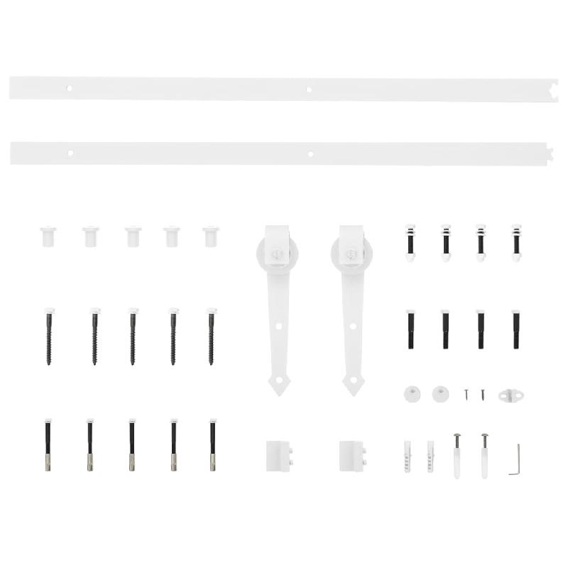 Vidaxl porte coulissante et kit de quincaillerie 90x210 cm pin massif 3203252_8