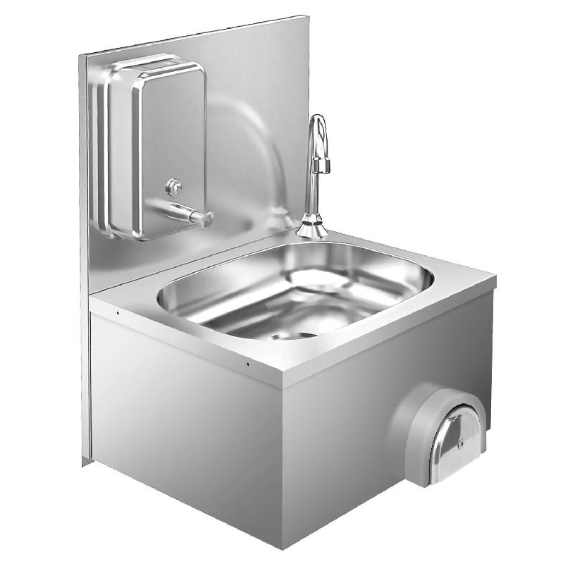 Lave-mains à commmande fémorale avec distributeur de savon | P 300 mm_8
