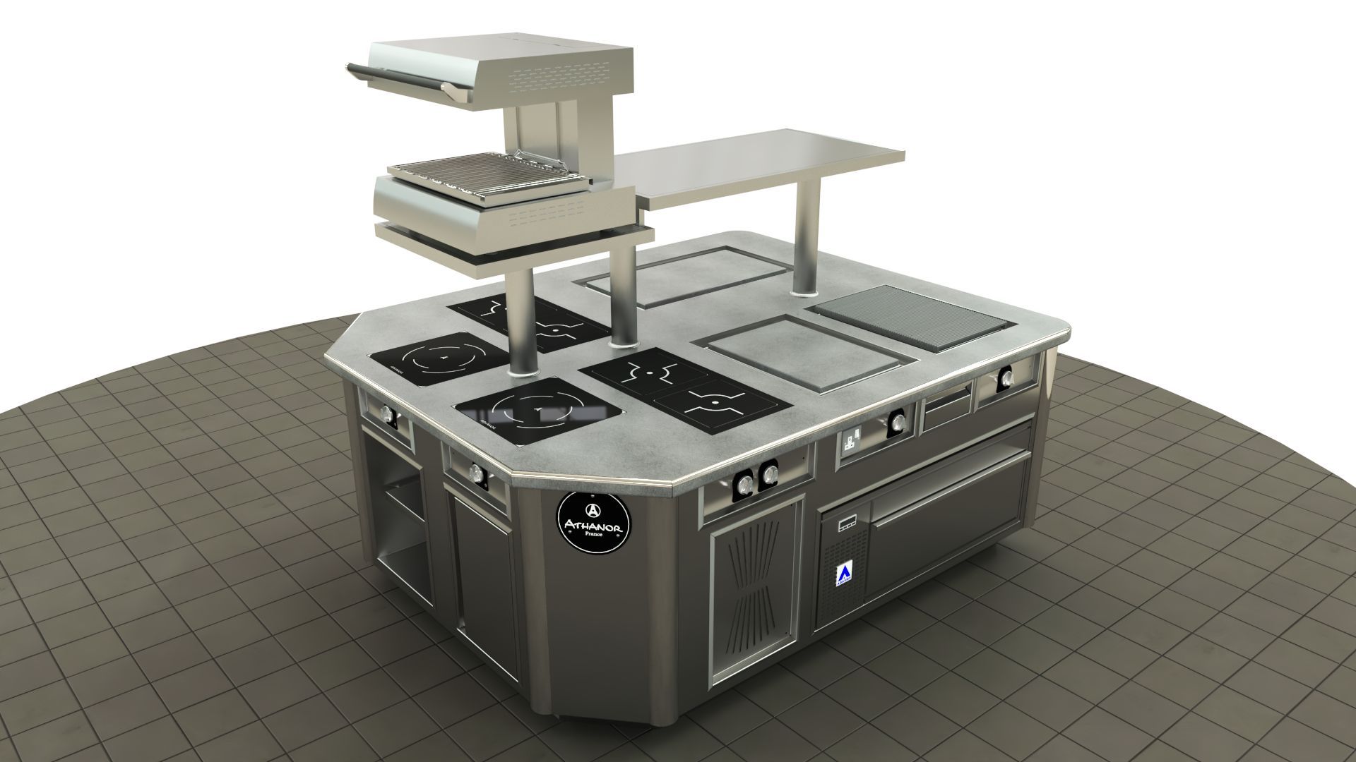 Fourneau professionnel sur mesure 100% électrique - éléments de cuisson et finitions personnalisables_8