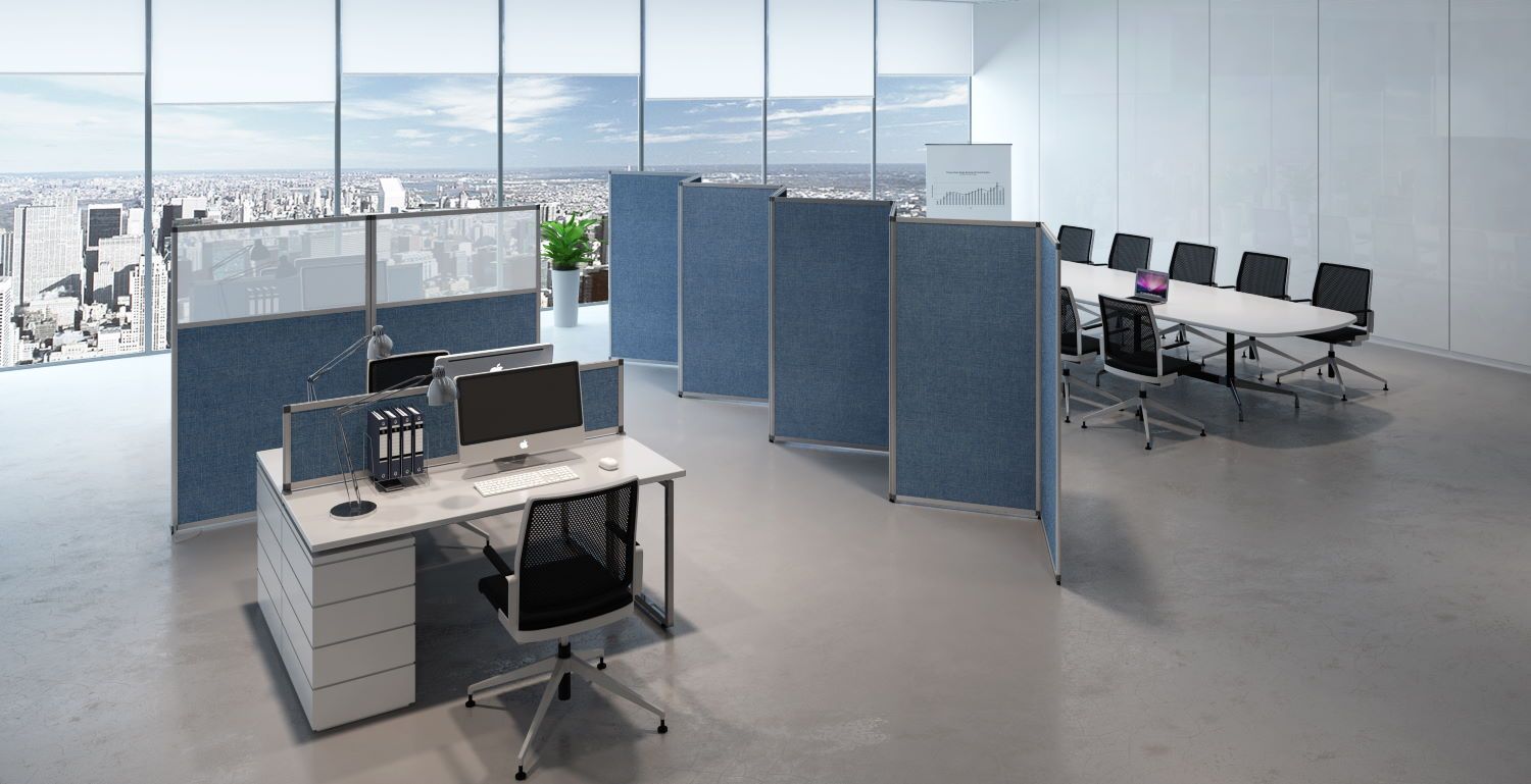 Cloison acoustique REY - mélamine, tissu ou acoustique - 9 coloris mélamine et 19 coloris tissu_8