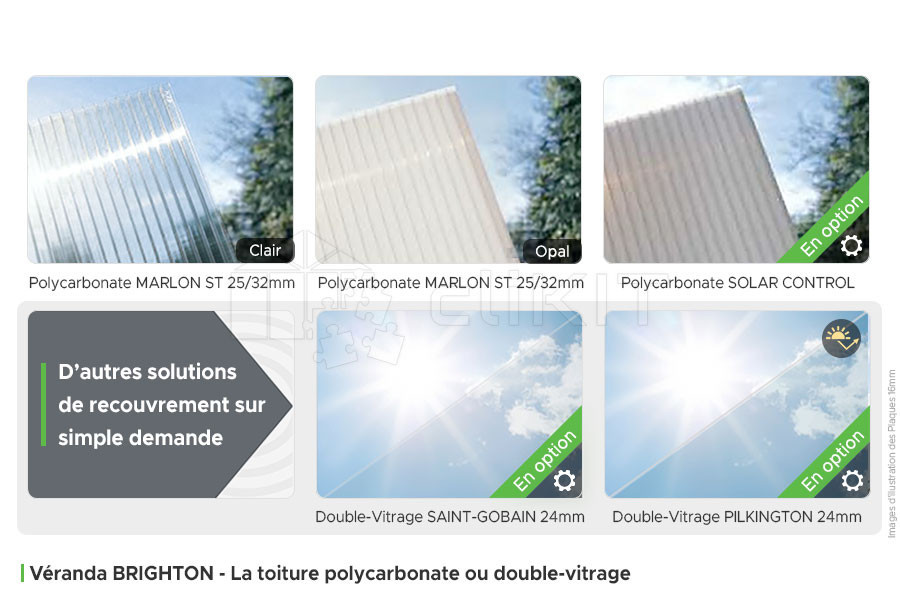 Véranda sur mesure BRIGHTON V4 - Version Vitrage sans Imposte_8