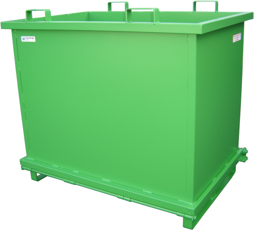 Benne à fond ouvrant (BAFO) - 1000 litres - Fabrication française - Reprise transpalette et chariot élévateur_8