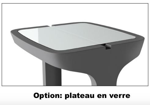 Table mange-debout intérieur/extérieur Karla - Sokoa - Anthracite, Avec plateau verre_8