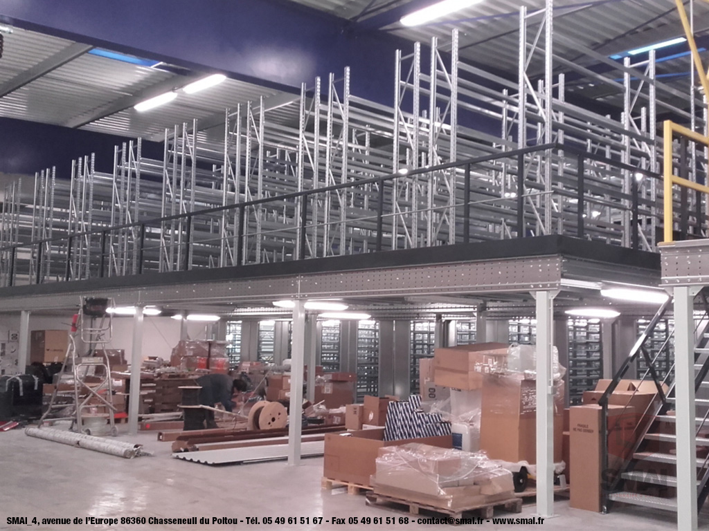Rayonnage mi-lourd SMAI - robuste et polyvalent pour réserve, atelier, logistique - Profondeur 500 à 1200 mm - Hauteur jusqu'à 5400 mm_8