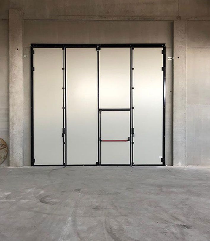 Porte pliante industrielle - Panneaux rigides anti-cambriolage - Hermétique et sécurisée_8