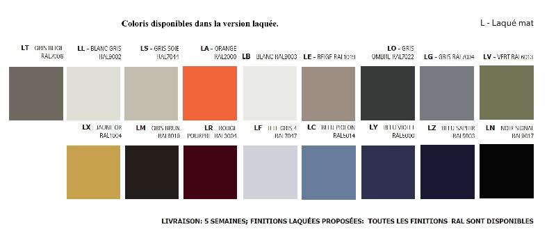Grande table de réunion X8 avec plateaux laqués Officity. - Blanc 9010, 640, Blanc RAL 9003_8