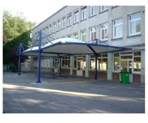 Préaux en toile - modèles de 50m², 52m² et 69m² pour école - TEMPO avec structures galvanisées_8