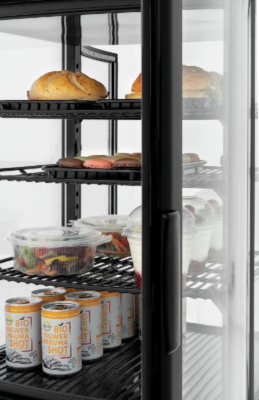 Mini-vitrine réfrigérée 64L2T noire 700358GV1 Bartscher_8
