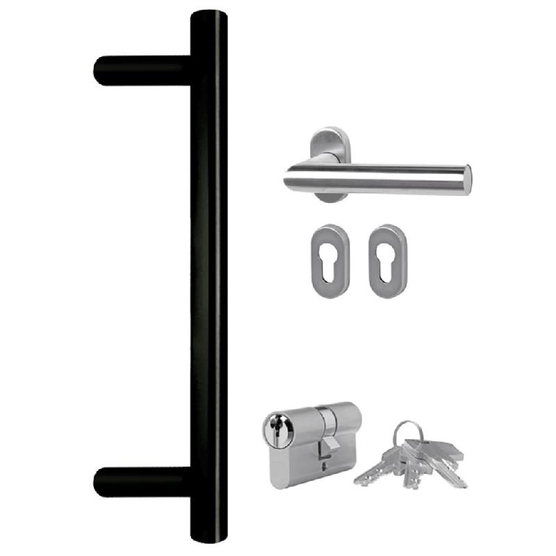 Vidaxl porte d'entrée anthracite 88x200 cm pvc 3157089_8