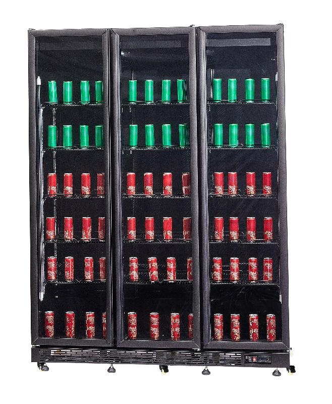 Réfrigérateur 3 portes en verre noir nap-1200 l1600 7455.1920 COMBISTEEL_8