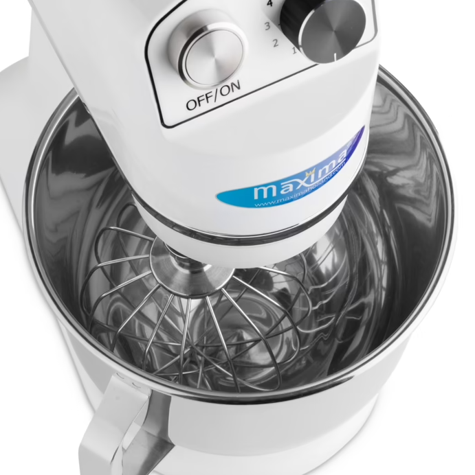 Mixer planétaire - 7 L - jusqu'à 2 kg de pâte - blanc | Maxima - 09300154_8