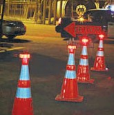 Mallette de 6 balises de signalisation à leds rechargeables (Orange ou Bleu)_8