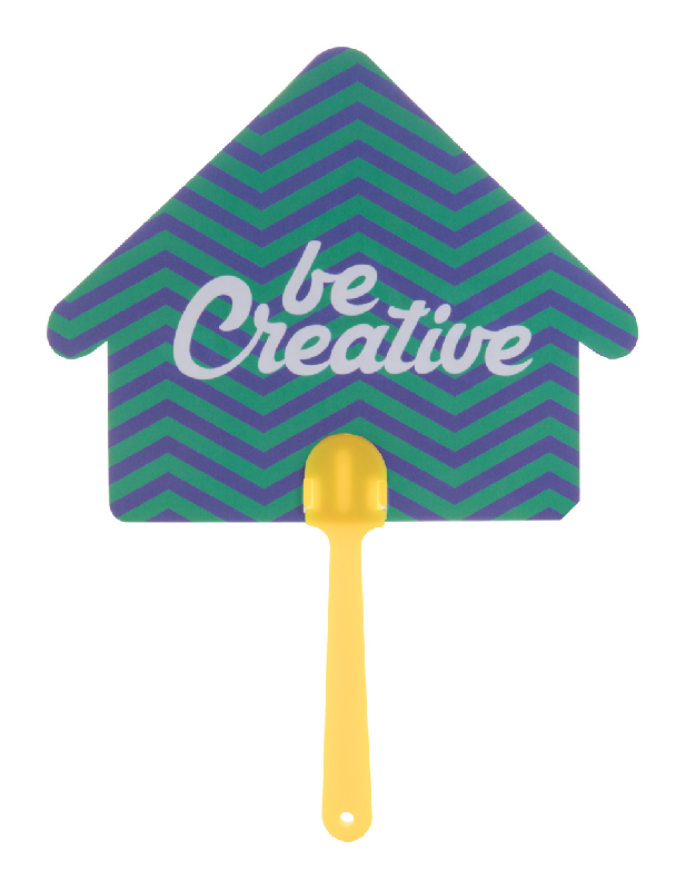 Éventail sur-mesure - poignée plastique et papier stratifié - impression digitale logo - minimum 100 pcs_8