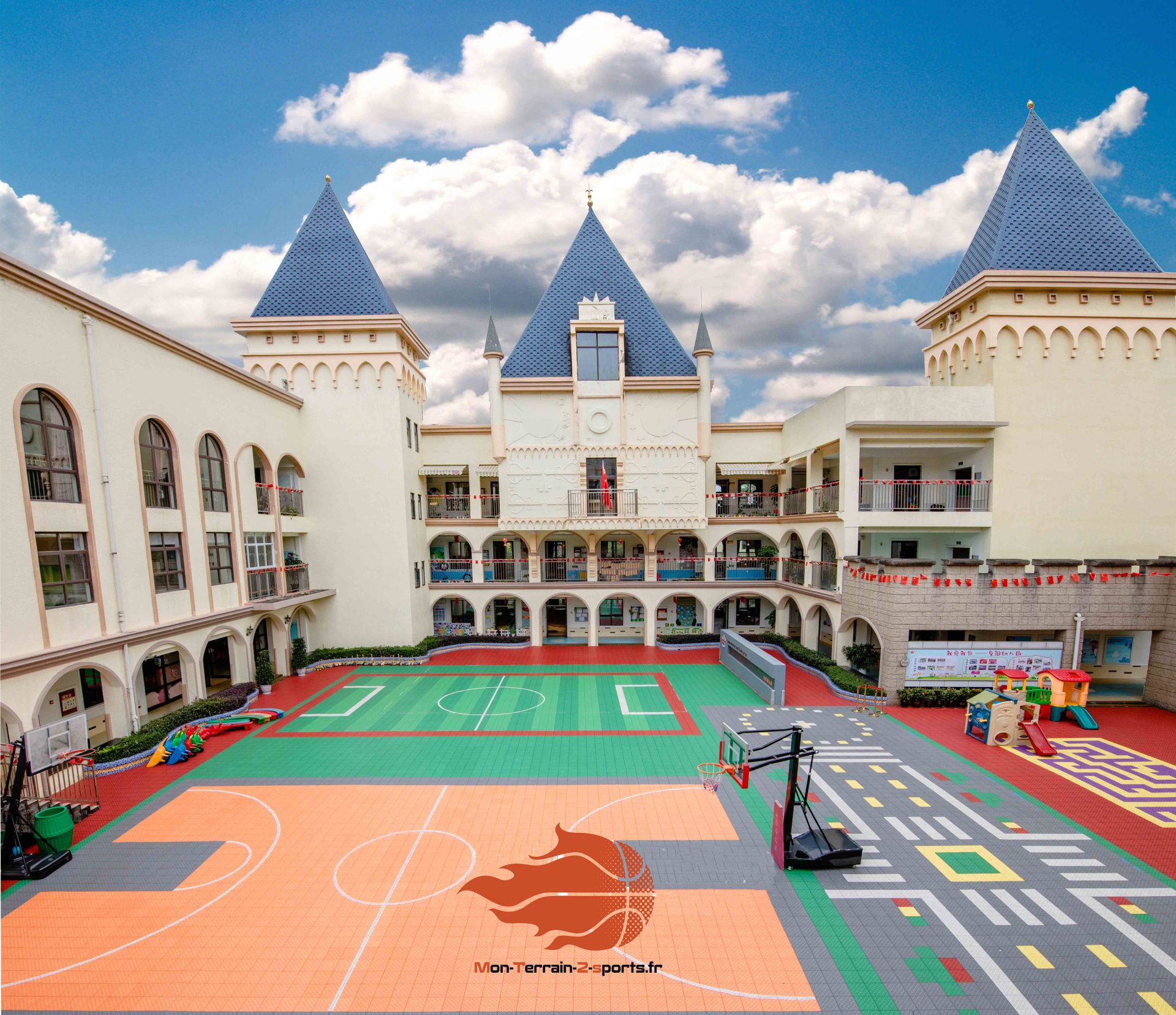 Dalle personnalisable à surface très douce - Soft Kids - Pour terrains de sport pour enfants, volley et badminton_9