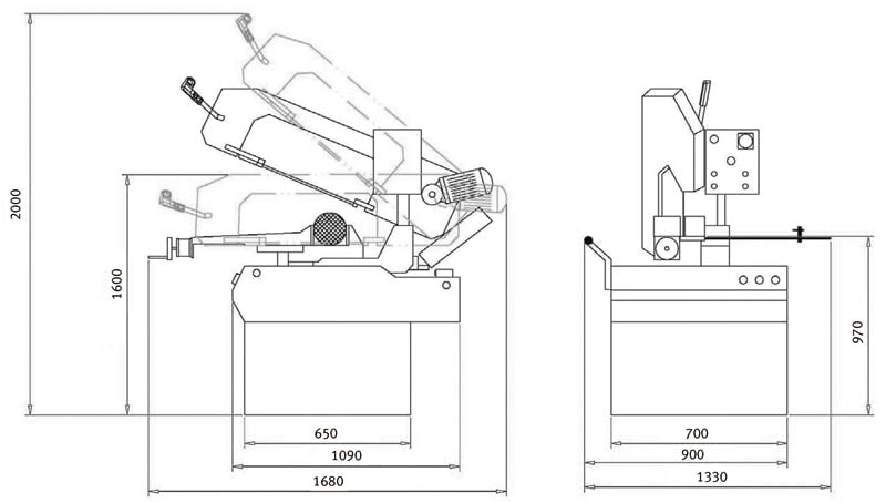 Scie à ruban Optimum S 310 DG Vario - 3290335 - Précision, archet rotatif, variateur de vitesse, Ø 255 mm_0