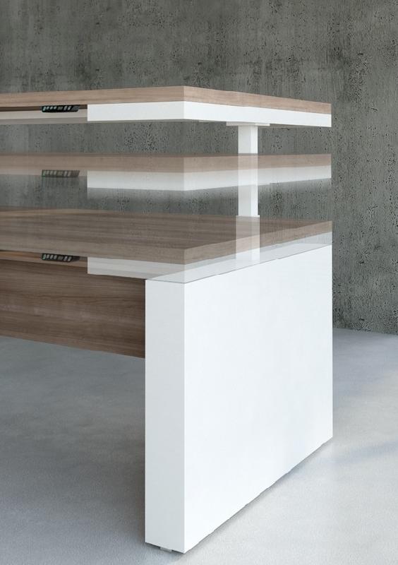 Bureau de Direction Mito réglable en hauteur - MDD - 219, Droite, Sycomore foncé_8