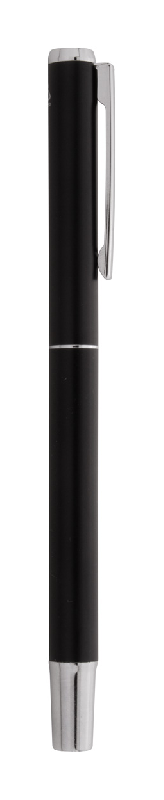 Parure stylos - aluminium recyclé - roller et stylo à bille - avec étui boîte cadeau en papier noir - encre bleue_8