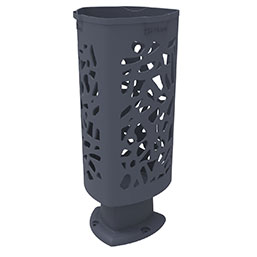 Corbeille publique en polyéthylène moulé haute densité - Traitée anti-UV et anti-graffiti - Modèle Mantille_8