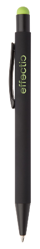 Stylo à bille en aluminium - finition caoutchoutée - gravure miroir - encre bleue - couleur verte_8