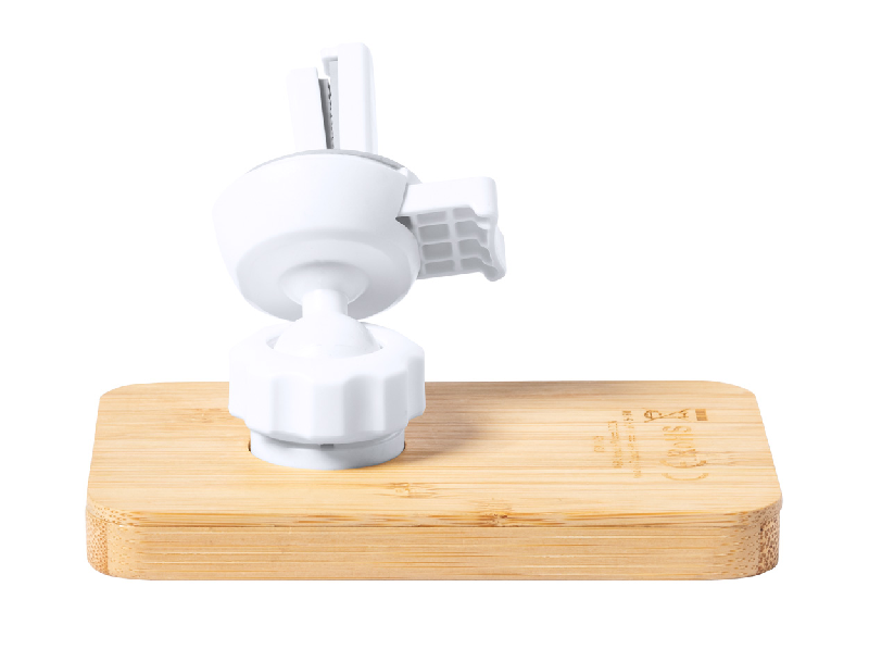 Chargeur support téléphone pour voiture - magnétique en bambou avec chargeur rapide 15W et fixation réglable_8