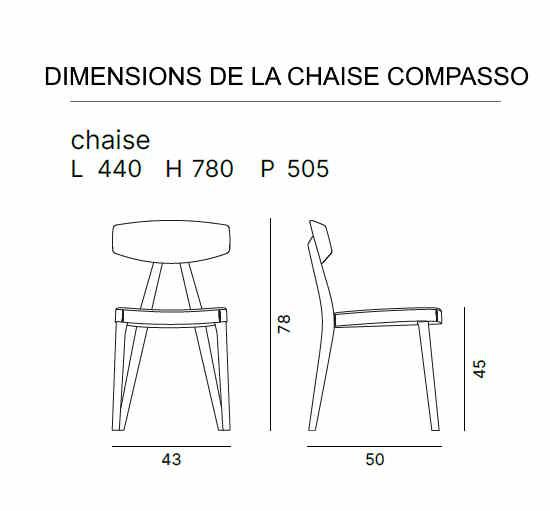 Chaise de restaurant Compasso en frêne - design raffiné avec dossier incurvé et multiples finitions_8