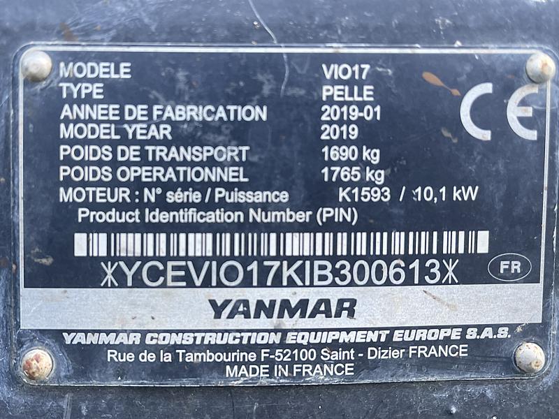 YANMAR mini pelle vio17  1.7t_8