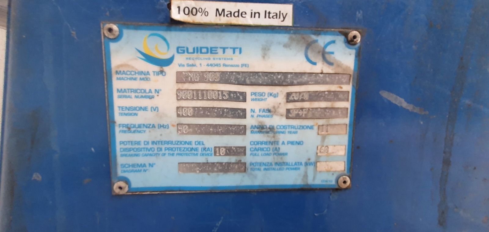 Broyeur granulateur câbles d'occasion GUIDETTI - 700 Kg/Heure - Ligne complète avec pré-broyeur et séparateur_8